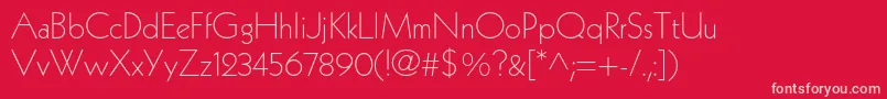 KabelltstdLight Font – Pink Fonts on Red Background