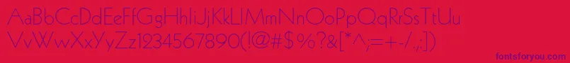 KabelltstdLight Font – Purple Fonts on Red Background
