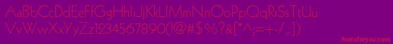 KabelltstdLight Font – Red Fonts on Purple Background