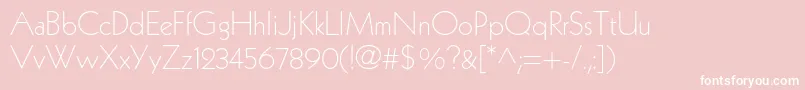 fuente KabelltstdLight – Fuentes Blancas Sobre Fondo Rosa