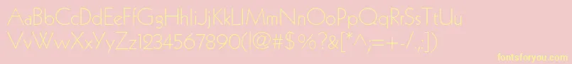 KabelltstdLight Font – Yellow Fonts on Pink Background