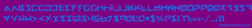 IronCobraRotated Font – Blue Fonts on Purple Background