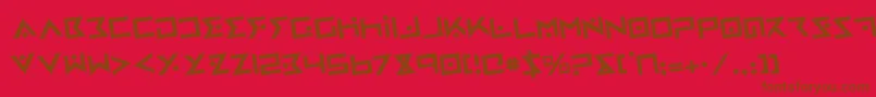 IronCobraRotated Font – Brown Fonts on Red Background