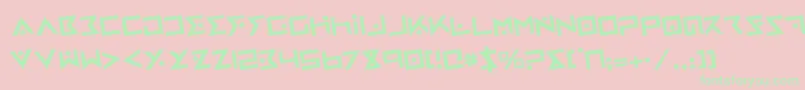 IronCobraRotated Font – Green Fonts on Pink Background