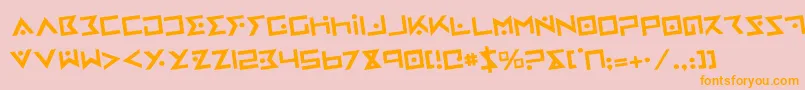 IronCobraRotated Font – Orange Fonts on Pink Background