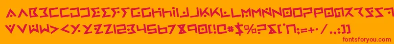 IronCobraRotated Font – Red Fonts on Orange Background