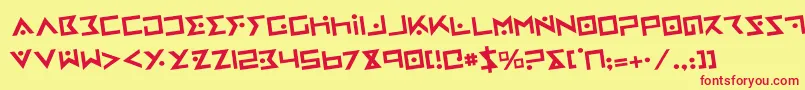 IronCobraRotated Font – Red Fonts on Yellow Background