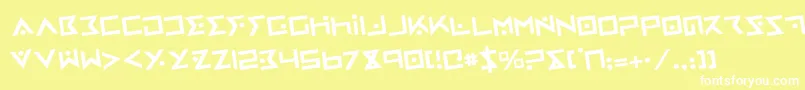 IronCobraRotated Font – White Fonts on Yellow Background