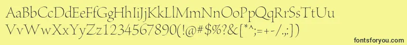 BriosoproLightposter Font – Black Fonts on Yellow Background