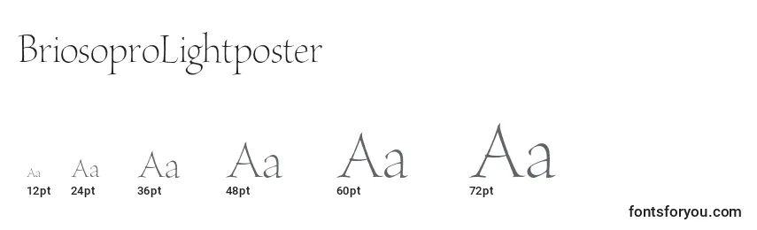 Размеры шрифта BriosoproLightposter