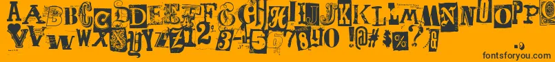 Freakshow Font – Black Fonts on Orange Background