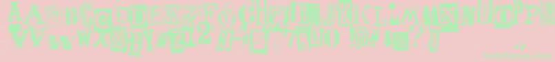 Freakshow Font – Green Fonts on Pink Background