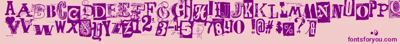 Freakshow Font – Purple Fonts on Pink Background