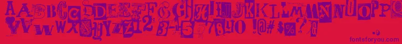 Freakshow Font – Purple Fonts on Red Background