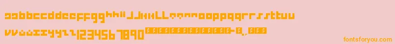 Empire Font – Orange Fonts on Pink Background