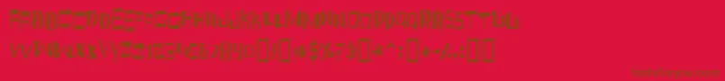 Fruidc Font – Brown Fonts on Red Background