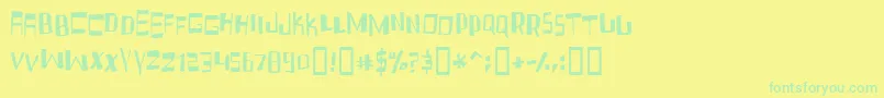 Шрифт Fruidc – зелёные шрифты на жёлтом фоне