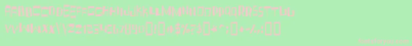 フォントFruidc – 緑の背景にピンクのフォント