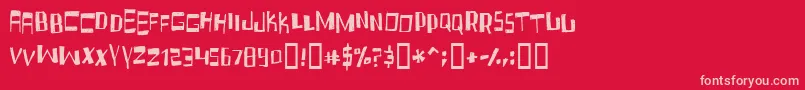Fruidc Font – Pink Fonts on Red Background