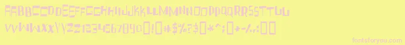 Шрифт Fruidc – розовые шрифты на жёлтом фоне