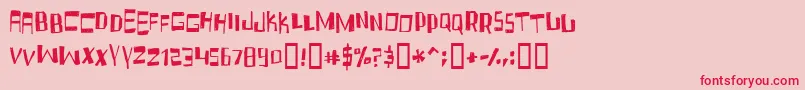 Fruidc Font – Red Fonts on Pink Background