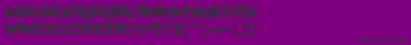 フォントFranklingothicstdExtracond – 紫の背景に黒い文字