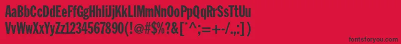 FranklingothicstdExtracond Font – Black Fonts on Red Background