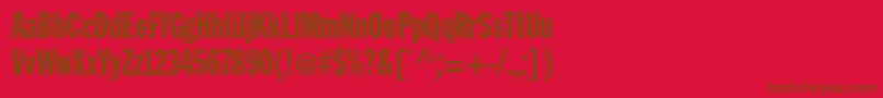 FranklingothicstdExtracond Font – Brown Fonts on Red Background