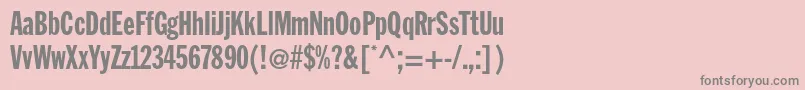 フォントFranklingothicstdExtracond – ピンクの背景に灰色の文字