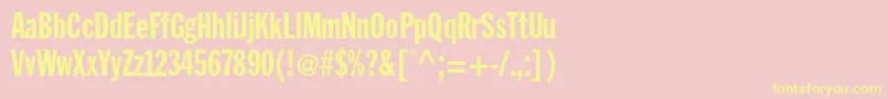 FranklingothicstdExtracond Font – Yellow Fonts on Pink Background