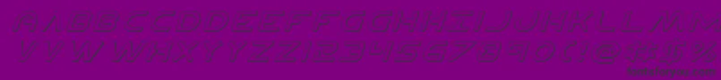 Planetn3Dital Font – Black Fonts on Purple Background