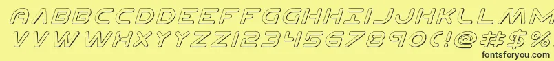 Planetn3Dital Font – Black Fonts on Yellow Background