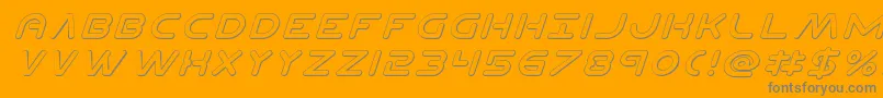 Planetn3Dital-Schriftart – Graue Schriften auf orangefarbenem Hintergrund