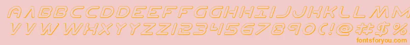 Planetn3Dital Font – Orange Fonts on Pink Background