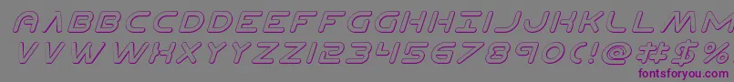 Planetn3Dital Font – Purple Fonts on Gray Background