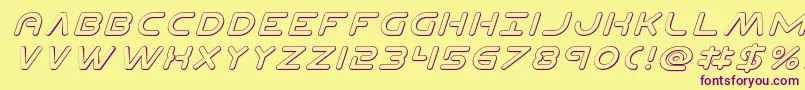 Planetn3Dital Font – Purple Fonts on Yellow Background