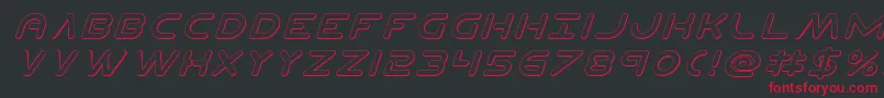 Planetn3Dital Font – Red Fonts on Black Background