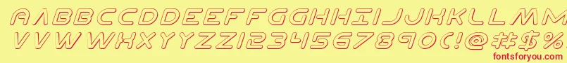 Planetn3Dital Font – Red Fonts on Yellow Background