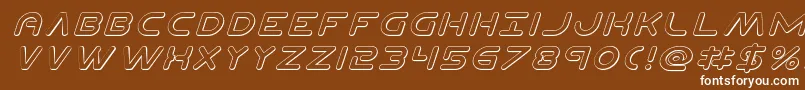 フォントPlanetn3Dital – 茶色の背景に白い文字