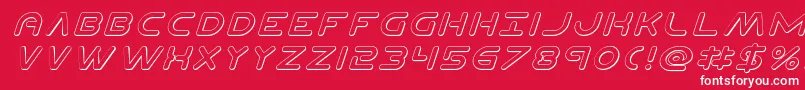 Planetn3Dital Font – White Fonts on Red Background