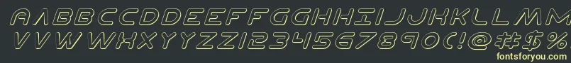 Planetn3Dital Font – Yellow Fonts on Black Background