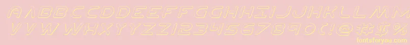 Planetn3Dital Font – Yellow Fonts on Pink Background