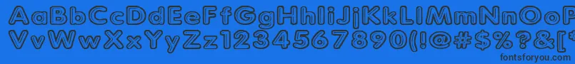 Parkvane Font – Black Fonts on Blue Background