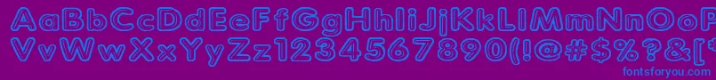 Шрифт Parkvane – синие шрифты на фиолетовом фоне
