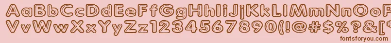 Parkvane Font – Brown Fonts on Pink Background