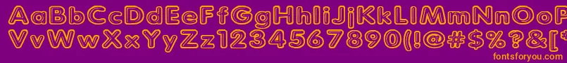 Parkvane Font – Orange Fonts on Purple Background