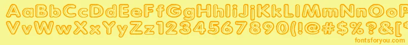 Parkvane Font – Orange Fonts on Yellow Background