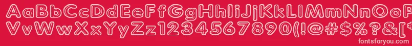 Parkvane Font – Pink Fonts on Red Background