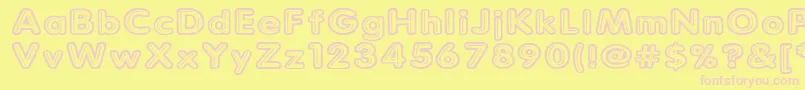 Parkvane Font – Pink Fonts on Yellow Background