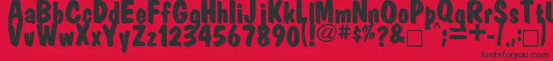 Market Font – Black Fonts on Red Background